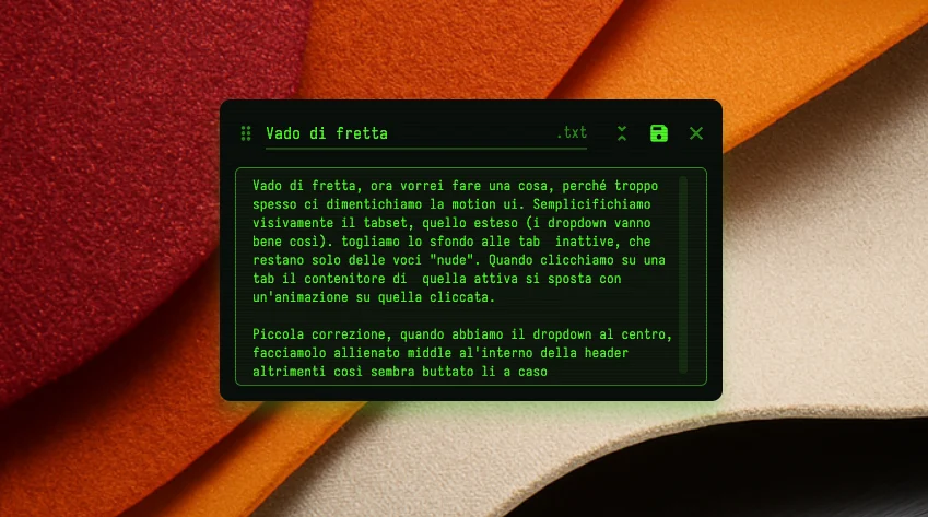 Il dialogo espanso di Vakepress con l’anteprima editabile e scrollabile del testo negli appunti